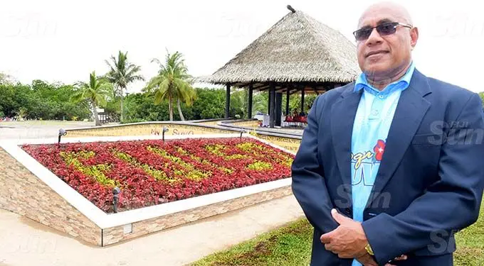 SuvaLami Special Administrator Chair, Isikeli Tikoduadua following tree planting setting up of special Fiji 50 garden at My Suva Park for Fiji Day celebration on September 30, 2020. Photo: Ronald Kumar.