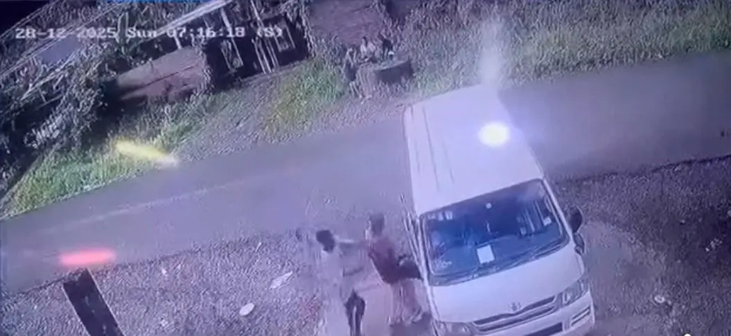 A screen grab from CCTV footage showing the alleged Wailoku robbery.