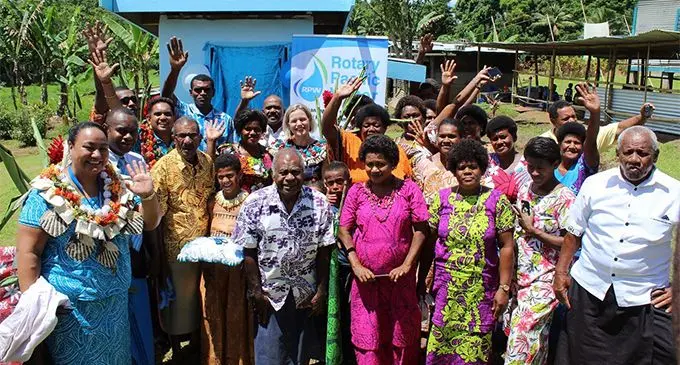 Waisa villagers, Rotary Pacific Water for Life Foundation, New Zealand High Commission and Ford Motor Company Fund stakeholders during the official commissioning of the Waisa Ground Water Supply Project on March 20, 2019. Photo: New Zealand High Commission