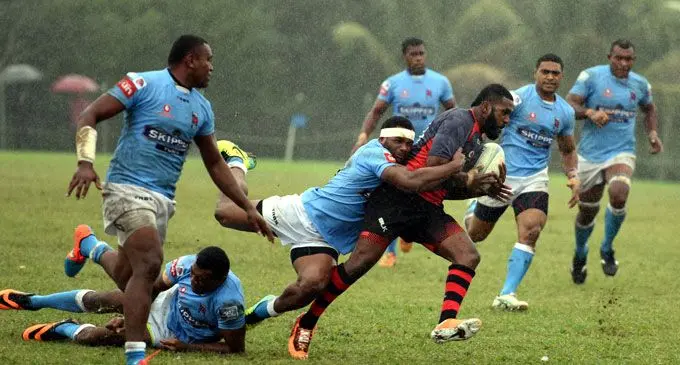 Action between Suva and Naitasiri during their Skipper Cup match at Bidesi Grounds in Suva. 