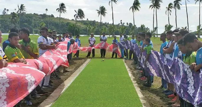 Students from the Southern Zones during the Fiji Secondary Schools cricket launch at QueenVictoria School. Photo: Alex Konrote