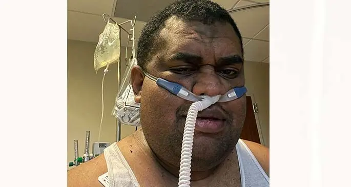 Jovesa Naqarase was dependent on the oxygen machines to breathe, which he could never survive without it.