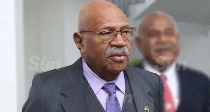 Leader of Opposition and Shadow Minister for Economy Sitiveni Rabuka outside Parliament on July 27, 2020. Photo: Kelera Sovasiga 