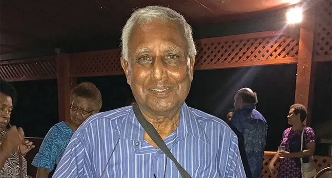 Samarasam Pillay during the 212 Soldiers for the Queen Fijian in the British Army 1961- 1997 book launch at the Fiji Museum on March 19, 2019. Photo: Ashna Kumar