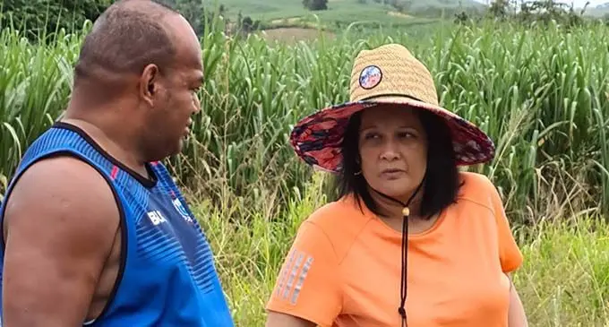 Minister for Education Rosy Akbar and families who are intrested in her 12-acre land in Ba.  