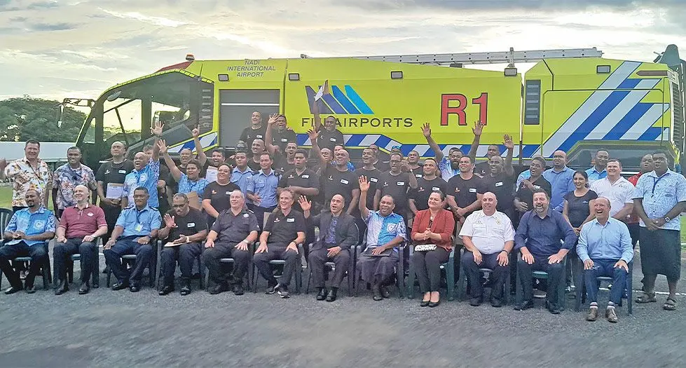 Firefighters and stakeholders after the graduation on May 24, 2024. Photo: Waisea Nasokia