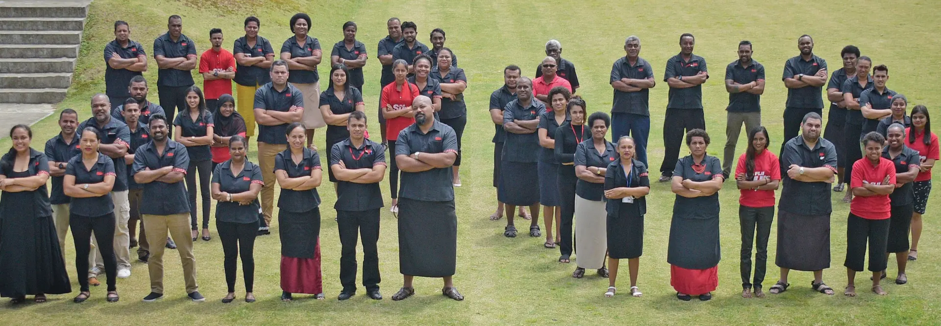 Fiji Sun staff members celebrate 20 years strong. The daily newspaper founded in 1999 by the late, visionary Sundip Patel leads the Fijian market in  readership and key advertising indicators. Photo: Ronald Kumar