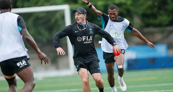 Fiji Airways Fijian men’s sevens head coach Ben Gollings during training in Hong Kong on November 1, 2022. Photo: World Rugby