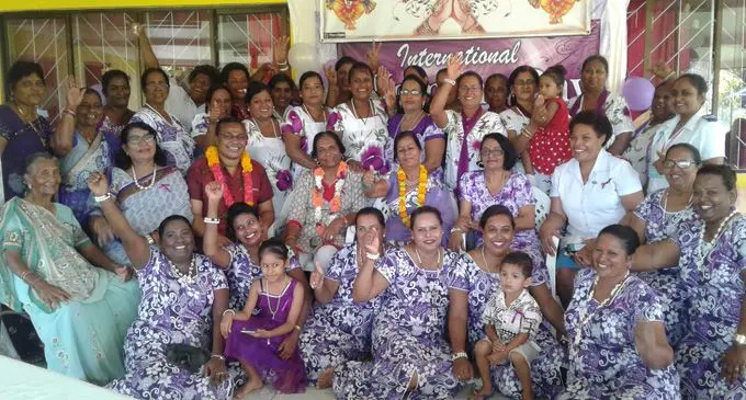 Women of the Shri Sanatan Dharam Rewa Naari Sabha celebrating International Women’s Day at the Waila Prem Kirtan Ramayan Mandli Temple, Nausori.  Photo: Shirika Shalini