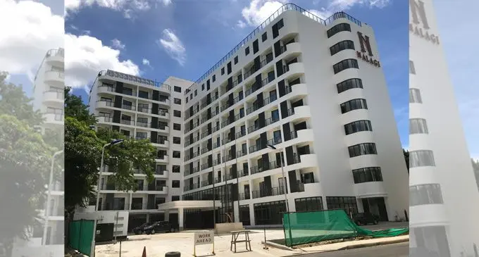Nalagi Hotel on Queens Road nears completion.