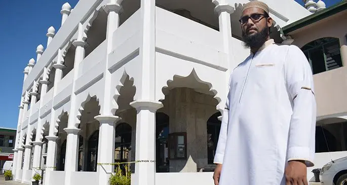 Maulana Abdul Alim at Samabula Mosque on April 24, 2020. Photo: Ronald Kumar.