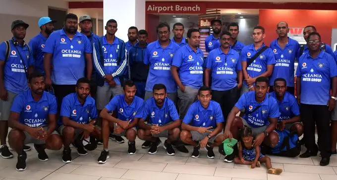 Lautoka football team at Nadi International Airport on March 4, 2018. Photo: Arieta Vakasukawaqa