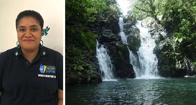 Miriama Latianara and the Bouma Waterfall in Taveuni.