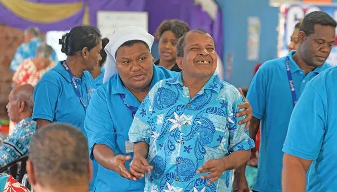 A Father Law Home resident enjoys a dance during social day as part of International Day of Older Persons at the Golden Age Home on October 2, 2019.  Photo: Ronald Kumar