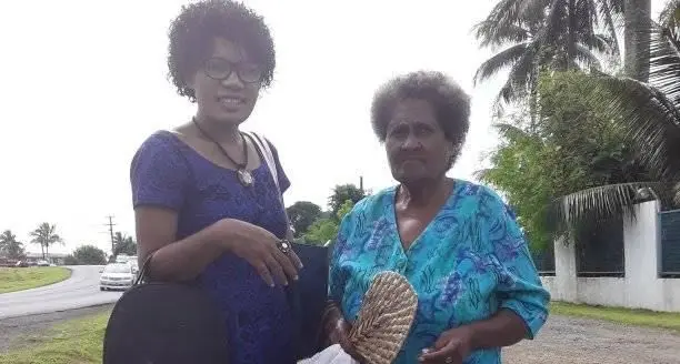 Milika Naulumatua (left) with her mother.