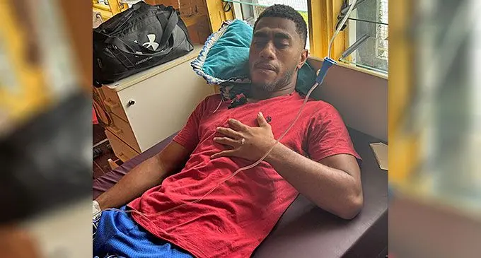 Maritime School student Vilikesa Bari at the Wainibokasi Hospital in Nausori. Photo: Asenaca Ratu 