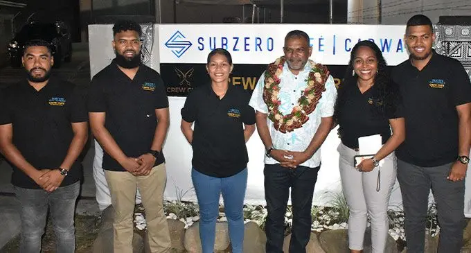 From left: Managing director Justin Ho, Author Small, Krystal Crocker, Minister for Tourism Faiyaz Koya, Titilia Buksh and Steven Clive Buksh during the opening. Photos: Waisea Nasokia