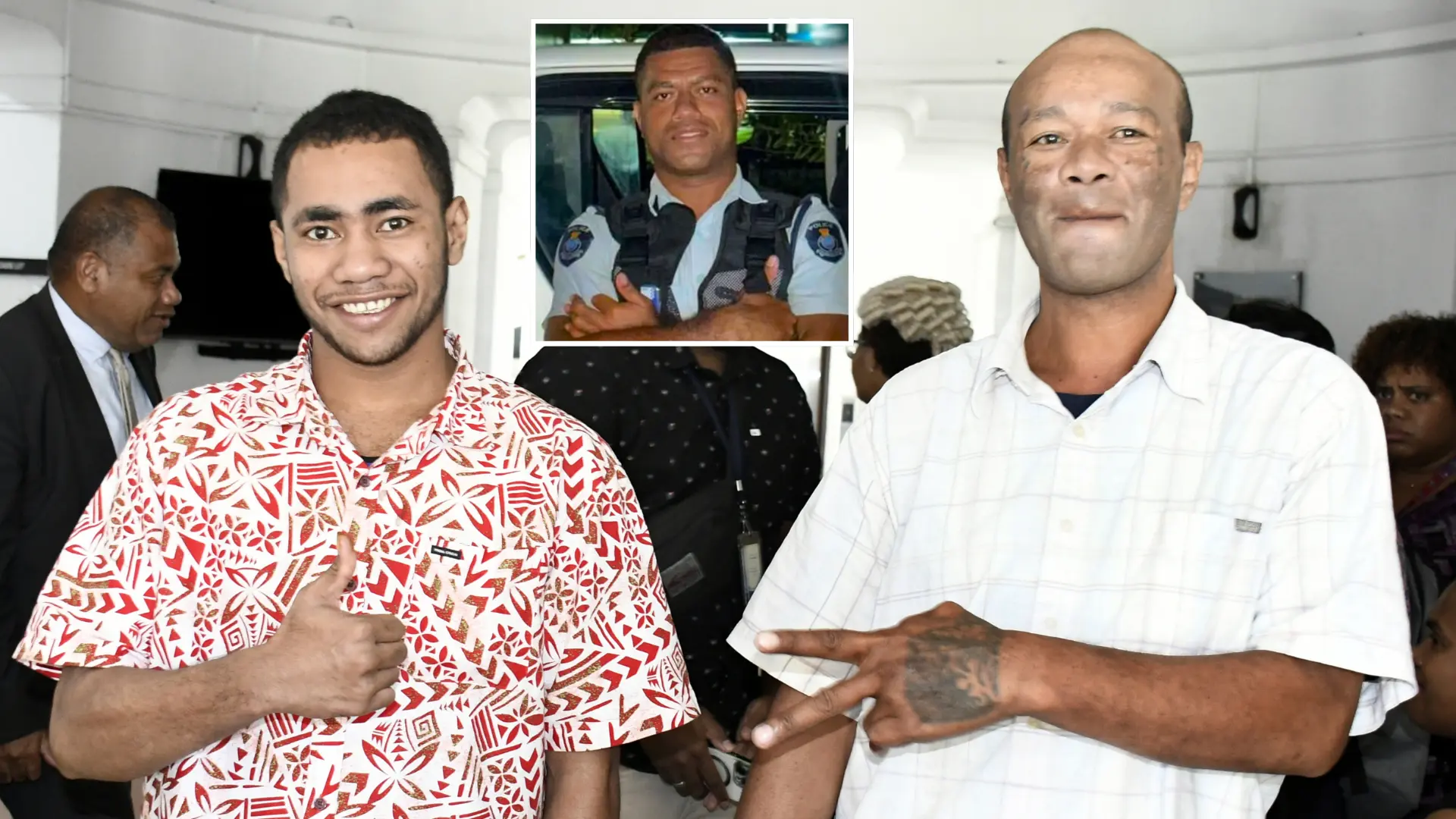 Cop killer accused Jope Seniloli and Keni Salawai