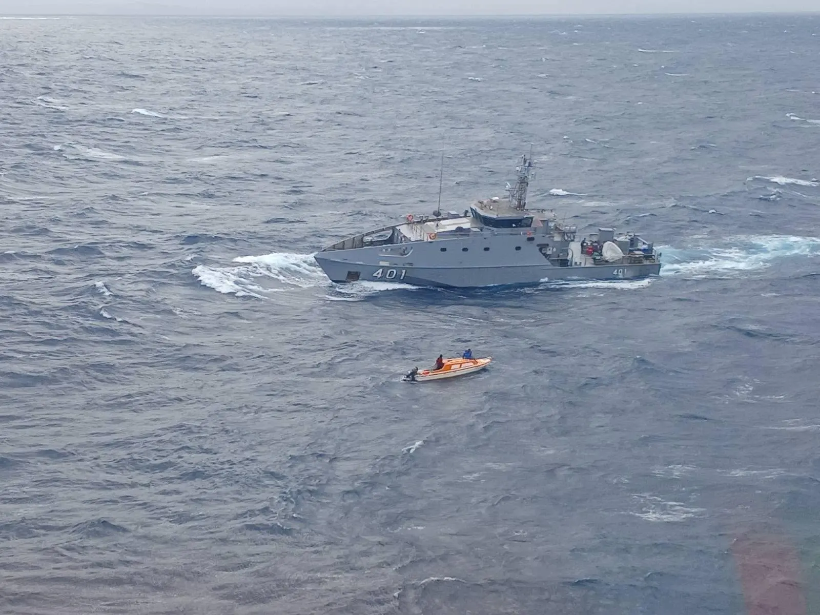 Fiji Navy during a successful rescue mission.
