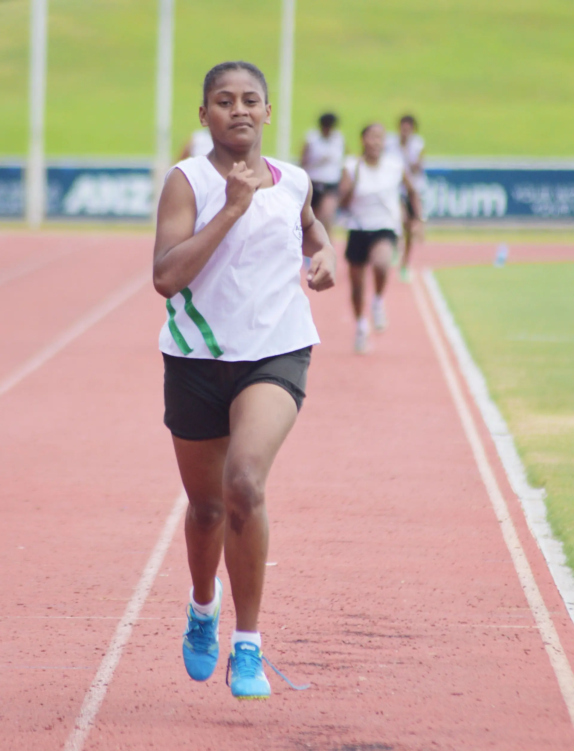 Alanieta Marakibau won the Adi Cakobau School inter-house junior girls 800meters final at ANZ Stadium on February 16, 2019. Photo: Ronald Kumar.