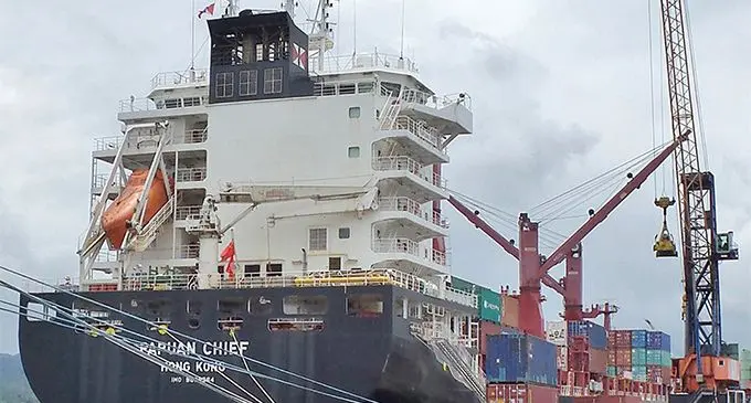 CNCo vessel MV Papuan Chief at Suva’s Kings Wharf.