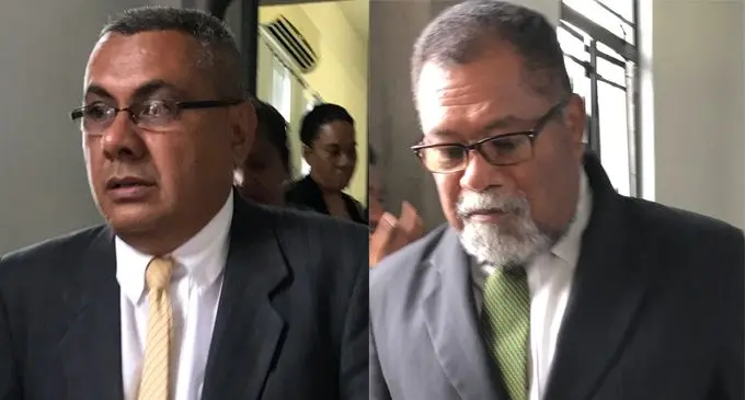 Benjamin Padarath (left) on March 10, 2020. Aseri Vakaloloma (right) on March 9, 2020.  Photo: Ashna Kumar