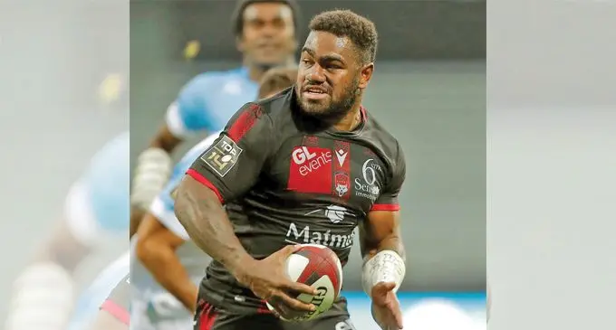 Flying Fijian and Lyon winger, Josua Tuisova. Photo: Lyon Rugby