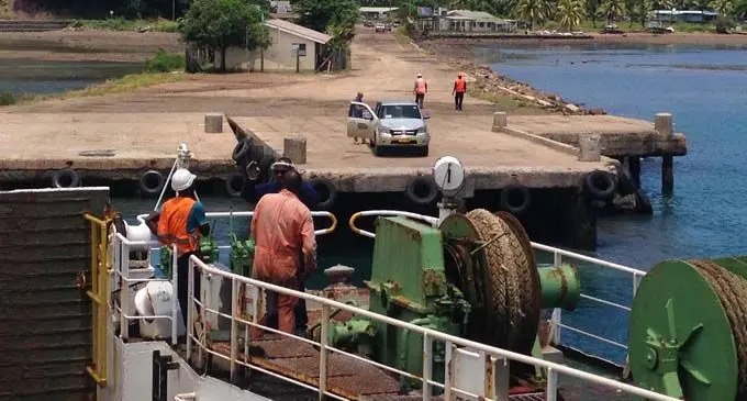 Nabouwalu wharf from another vessel.