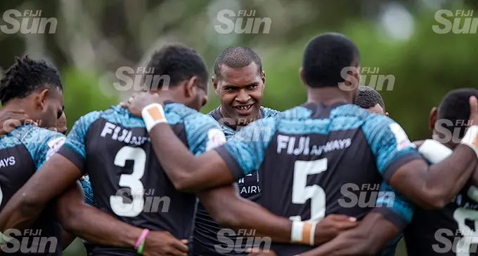 Fiji Airways Fijian 7s prop Josua Vakurinabili (facing camera) during team training in Hamilton, New Zealand on January 21, 2020. Photo: Bruce Southwick//Zoom Fiji