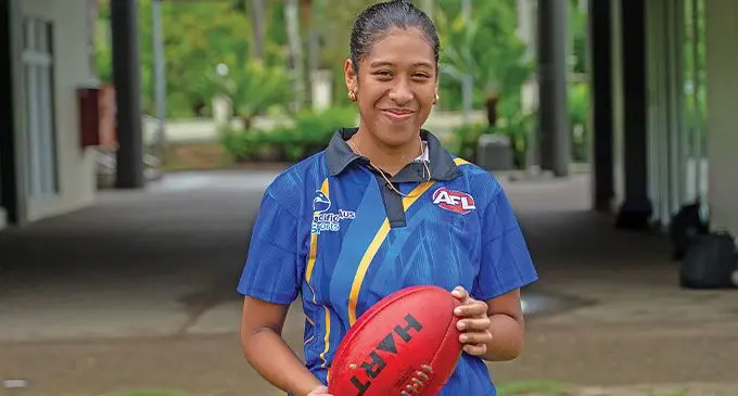 Fiji Junior Vonu Under-17 full forward Makayla Sukhu. Photo: Josua Buredua