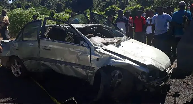 The vehicle which was driven by the late Tasleem Ali last Wednesday. Photo: Simione Haravanua