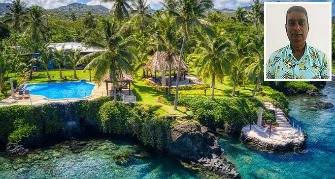 Paradise Taveuni. Inset: Manos Motors director Manoj Kamal
