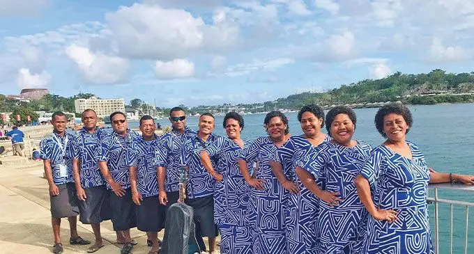 Dolce Sounds Dulali group at the seventh Melanesian Arts & Culture Festival in Vanuatu. Photos: Brej Pacific
