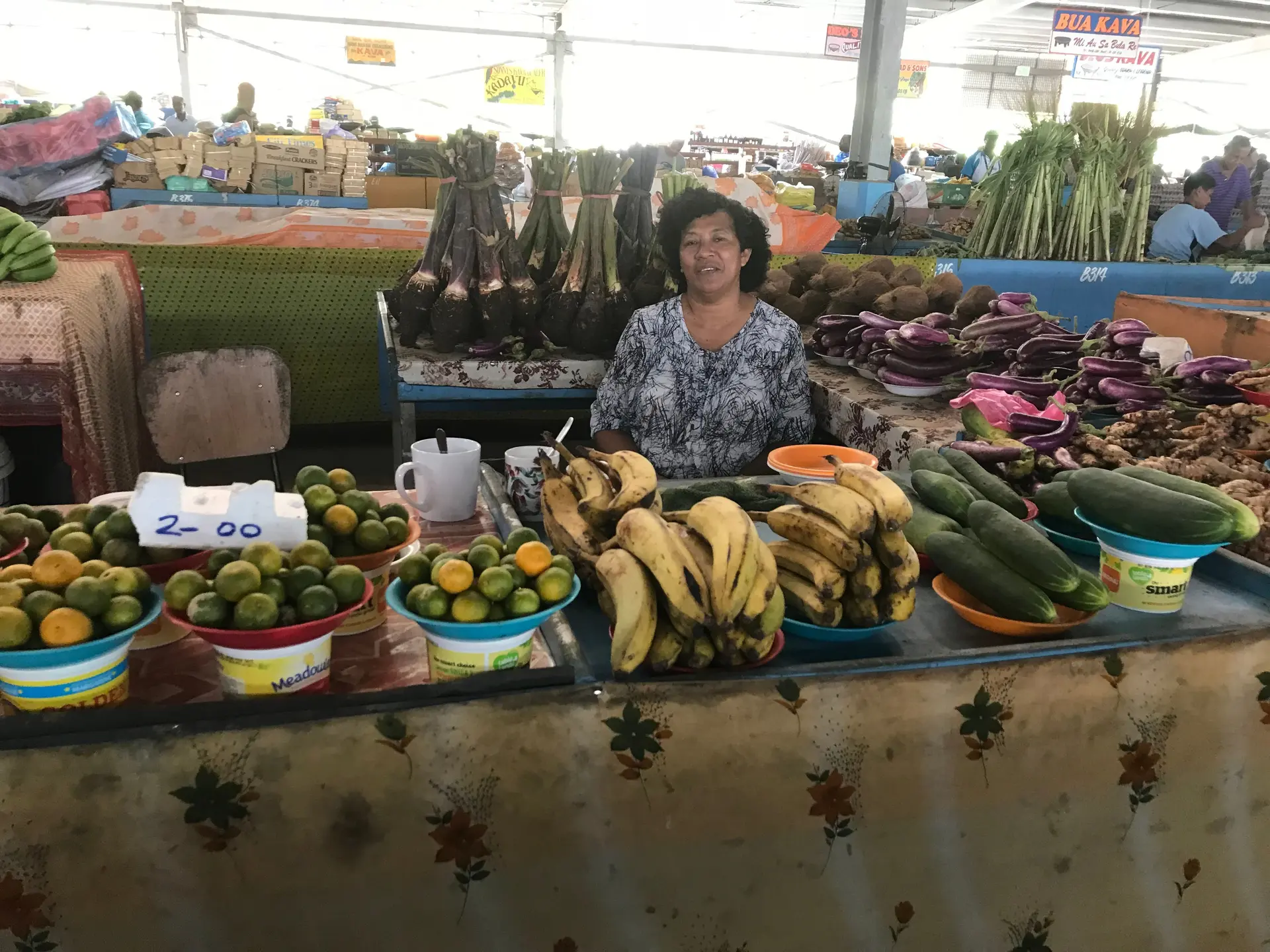 Venina Vakarusere at her stall at the Nausori market on June 4, 2018.