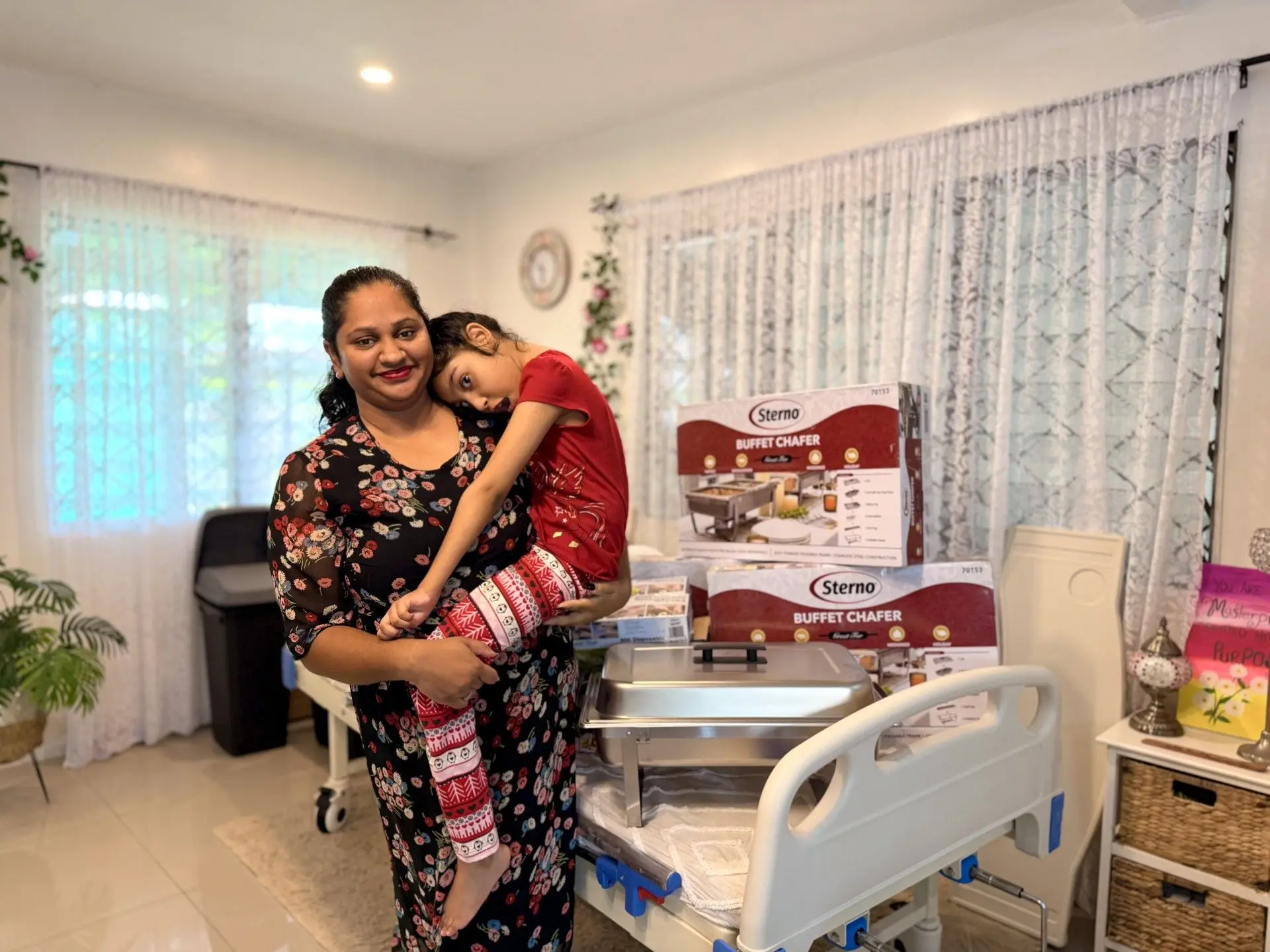 Sonia Shainaaz, 30, of Nadawa in Nasinu, received the assistance to support her patron business, which she runs alongside caring for her 10-year-old daughter Aarna Sen, who has cerebral palsy.