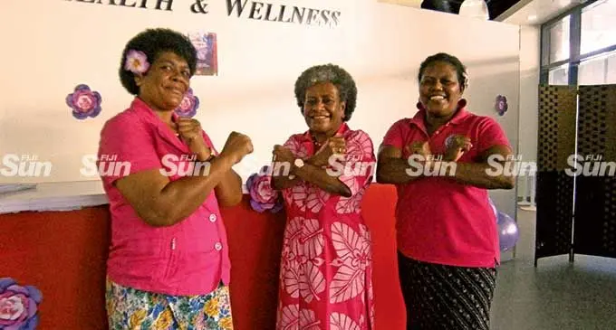 Reproductive and Family Health Association of Fiji staff members (from left), Sereana Cagilaba, Tarai Nakolinivalu and Alisi Loco.  Photo: Sheenal Charan 