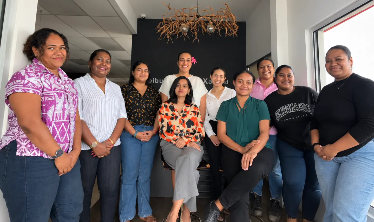 The female employees of TropicX Design Studio.