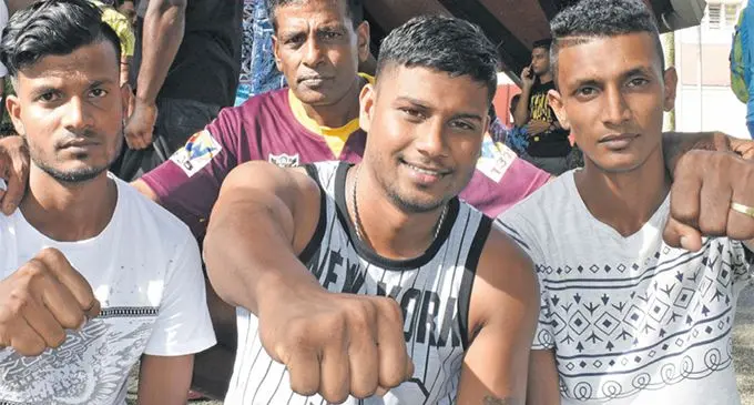 Back: Dad Simmu Mudaliar with his sons (front left-right) Sachin, Krishna and Krishnil at Ratu Sukuna Park in Suva.