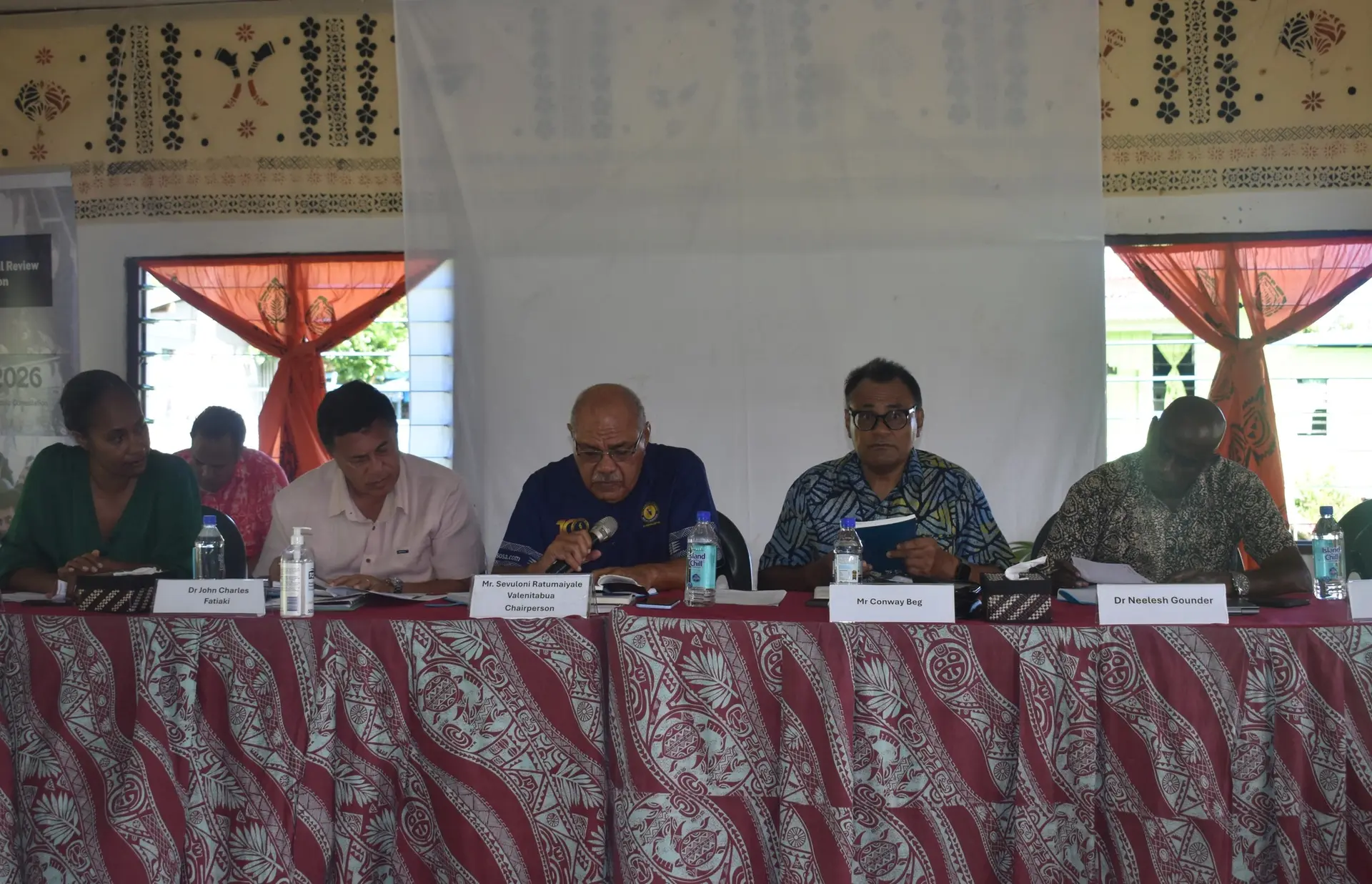 Constitution Review Commission consultation in Yaroi village, Savusavu.