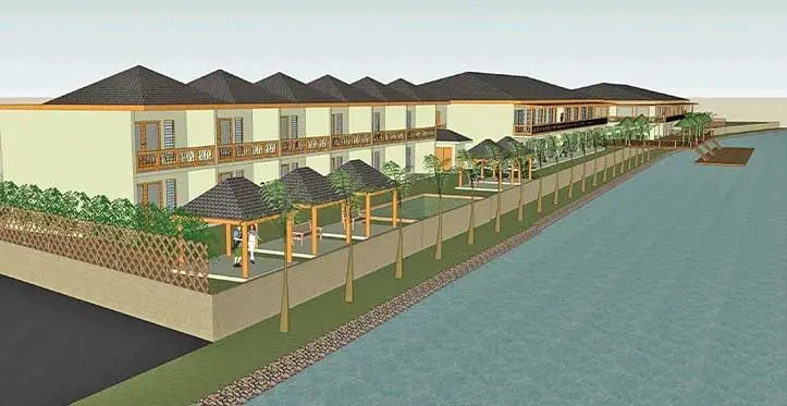 Works underway for the construction of an $8 million complex.