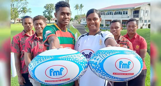 FMF Army Womens team members, (from left) Paulini Korowaqa, Kasanita Tuvou, Nunia Uluikadavu, Linda Domoni, Sonia Tiritabua and Maria Bati following the Republic of Fiji Military Forces and Flour Mills of Fiji sponsorship signing at the Queen Elizabeth Barracks, Nabua, Suva on September 2, 2022. Photo: Ronald Kumar