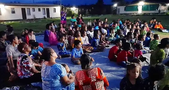 Residents of the Lovu HART homes in Lautoka during the Christmas party hosted by Being Helping Hand Fiji on December 18, 2021. Photo: Steven Cedric
