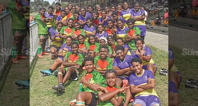 Ra High School Under-16 girls team after the Western Zone Weet-Bix Raluve semifinals at Prince Charles Park on September 3, 2022. Photo: Waisea Nasokia
