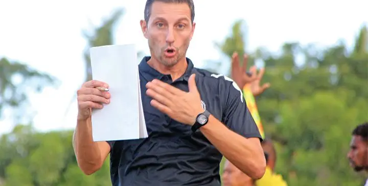 IN THE SPOTLIGHT... National football coach Christophe Gamel.