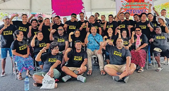Petitioners during the Fiji Council of Social Services and Fiji Public Service Association rally in Suva on June 22, 2024. Photo: Beranadeta Nagatalevu