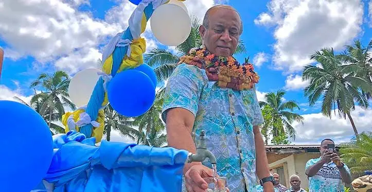 Minister for Public works, Meteorological Services, and Transport Ro Filipe Tuisawauafter officiating the installation of the new Pilot project at Nakini Village, Naitasiri, on September 6, 2023. Photo: Beranadeta Nagatalevu