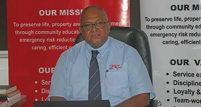 National Fire Authority (NFA) Chief Executive Officer, Puamau Sowane at NFA’s headquarters, Argo Street, Walu Bay, Suva on October 20, 2022. Photo: Jone Salusalu
