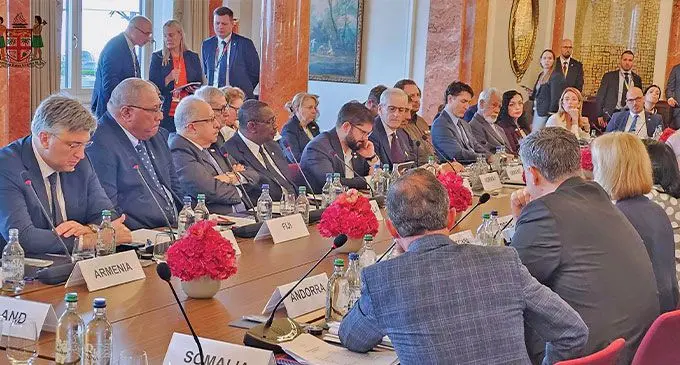 President Ratu Wiliame Katonivere (second from left), at the roundtable 3 on the Human Dimension of the war in Ukraine. Photo: DEPTFO News