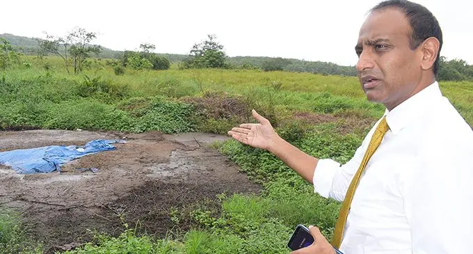 Permanent Secretary for Environment Joshua Wycliffe at one of the sites.   Photo: Ronald Kumar