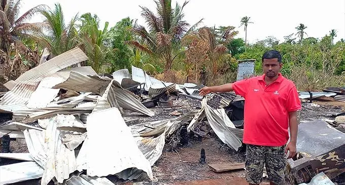 Shamal Narayan, 37, lost his father, Ram Narayan, and house in a fire last Friday at Qaraniqoli Settlement in Dreketi, Macuata.